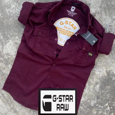 Designer Men Maroon Full Sleeve Cargo Shirts