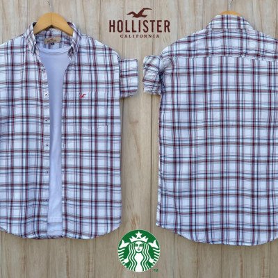 Seasons White Check Cotton Shirts