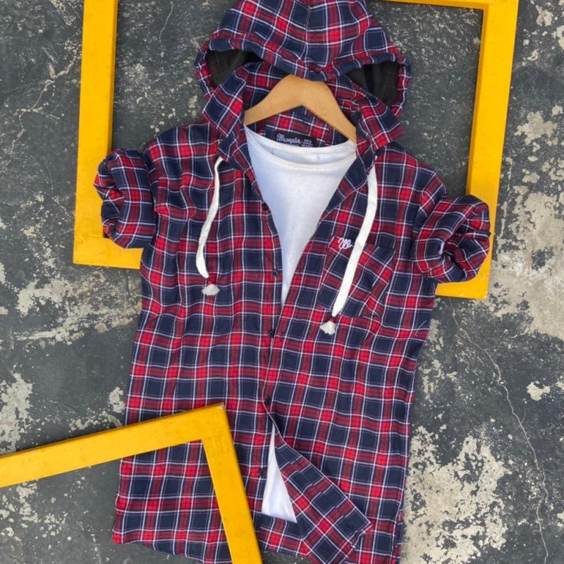 Seasons Multi Check Removable Hood Shirts