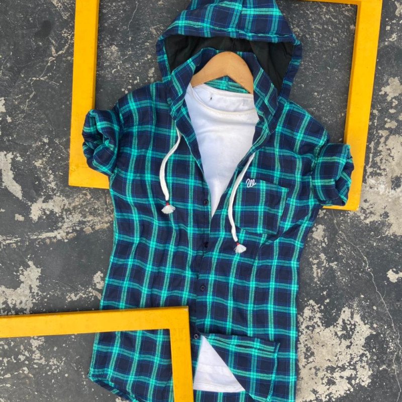 Seasons Removable Hood Multi Check Shirts