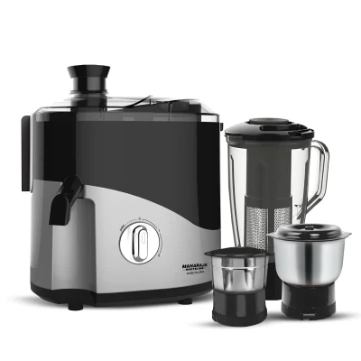 Maharaja Whiteline MX-226 Infinimax HD 1000 W Mixer Grinder (3 Jars, Black, Grey)