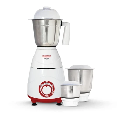 Maharaja Whiteline TURBO TWIST-750W Mixer 750W Range 750 Juicer Mixer Grinder (3 Jars, Burgundy, White)