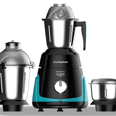 Crompton ACGM-Ritz LifeActive 750 W Mixer Grinder (3 Jars, Black)