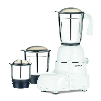 Bajaj by bajaj Twisters Fruity 750 Mixer Grinder (3 Jars, White, TEAL)