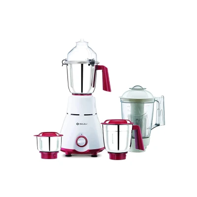 Bajaj Bravo Dlx 500 W Mixer Grinder (3 Jars, White, Blue)