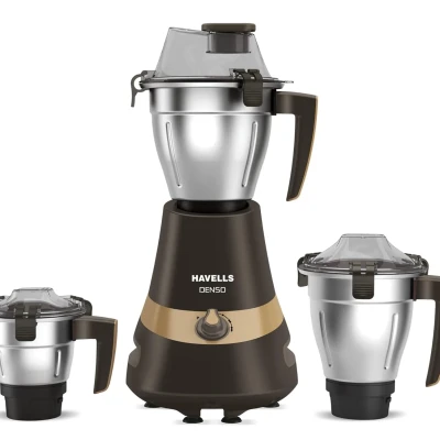 Havells Aspro 500 W Mixer Grinder (4 Jars, White, Light Blue)