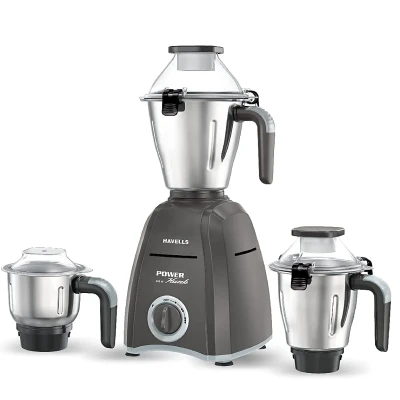 Havells GHFJMCSW050 Endura 500 Juicer Mixer Grinder (3 Jars, White)