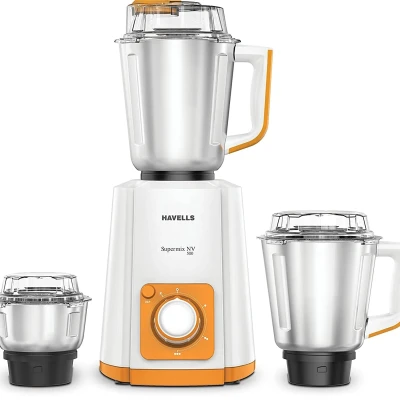 Pigeon star 14257 550 Mixer Grinder (3 Jars, white and purple)