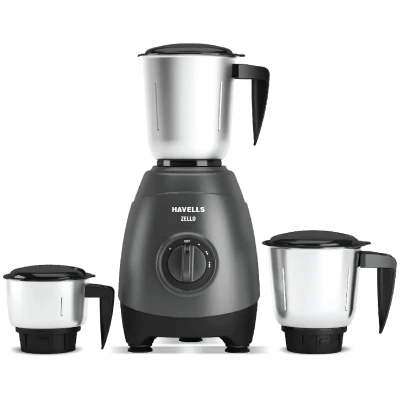 Pigeon EGNITE 3 JAR ( 1.5L , 1.0L, 0.4L ) WATTS 750 Juicer Mixer Grinder (3 Jars, BLACK WITH ORANGE)