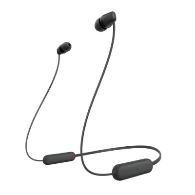 SONY WI-C100 with 25 Hours Battery Life Bluetooth Headset??(Black, In the Ear)