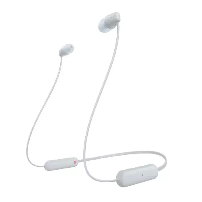 SONY WI-C100 with 25 Hours Battery Life Bluetooth Headset??(White, In the Ear)