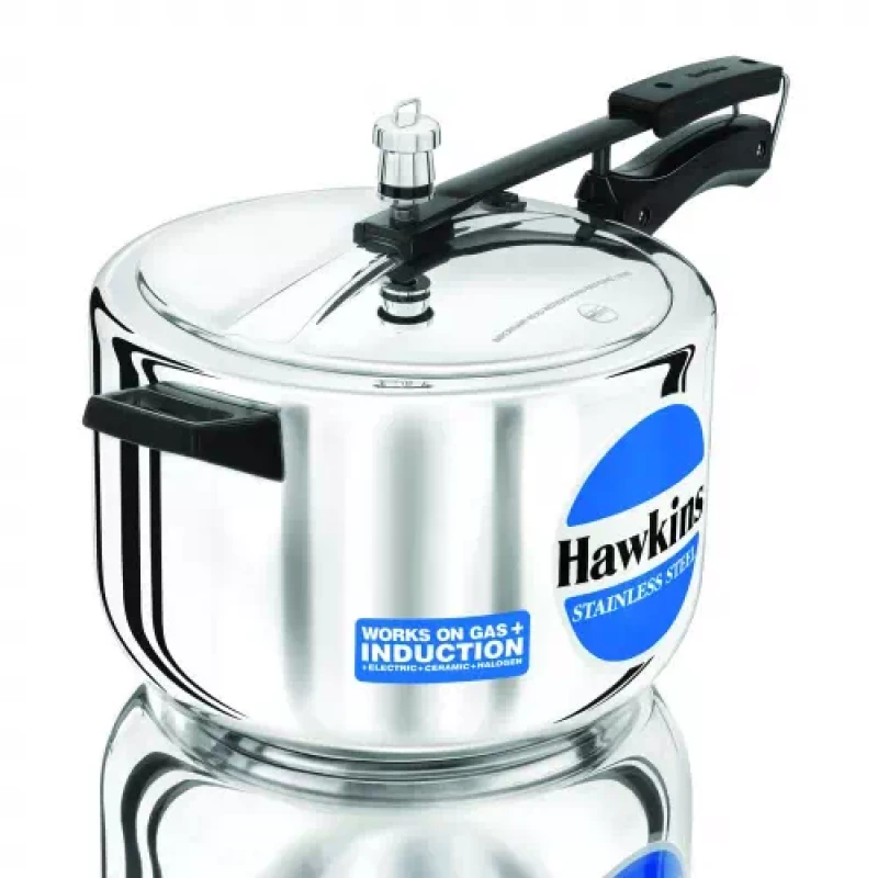 Hawkins Stainless Steel (HSS80) 8 L Induction Bottom Pressure Cooker??(Stainless Steel)