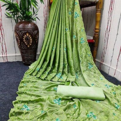 Jivika Green Fashionable Sarees