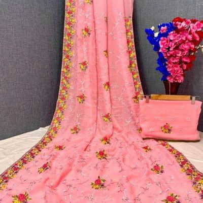 Aishani Refined Multi Embroidered Sarees