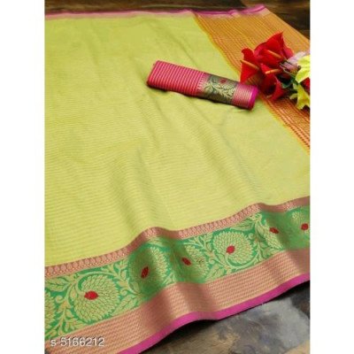 Charvi Pretty Green Cotton Silk Sarees