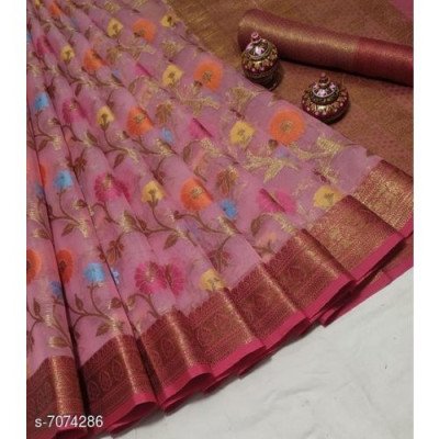 Aagyeyi Petite Floral Printed Sarees