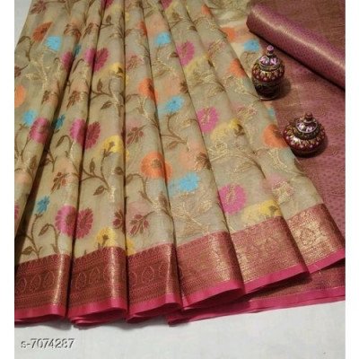 Aagyeyi Petite Floral Printed Multi Sarees