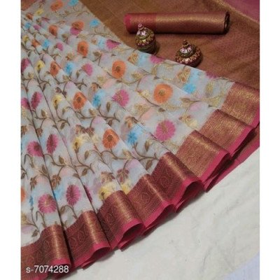 Aagyeyi Multi Petite Floral Printed Sarees