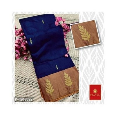 Tranoli Blue Arani Pattu Butti Work Art Silk Saree 