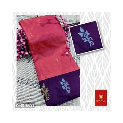 Tranoli Pink Arani Pattu Butti Work Art Silk Saree 