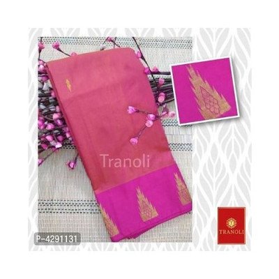 Tranoli Arani Pattu Butti Work Pink Art Silk Saree 