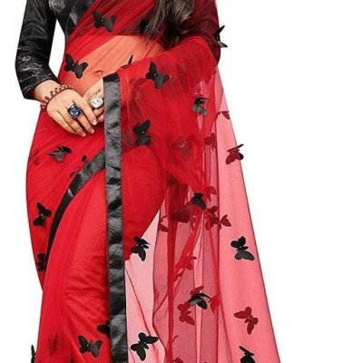 Adrika Banarasi Net Red Sarees