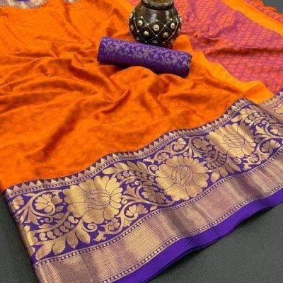 Best Orange Cotton Silk Sarees