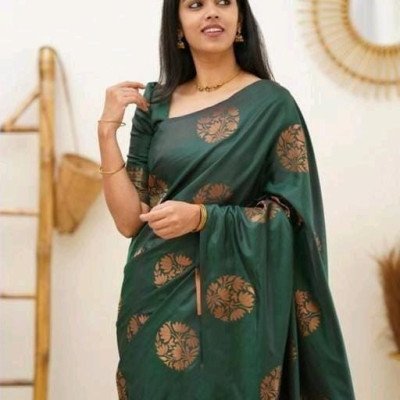 Charvi Drishya Banarasi Silk Green Sarees