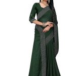 Abhisarika Art silk Georgette Green Sarees