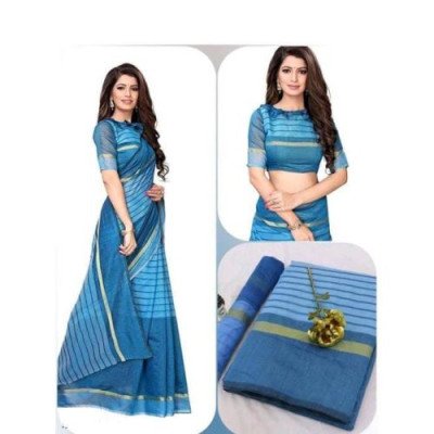 Banita Blue Petite Polycotton Sarees