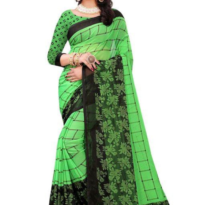 Aishani Green Printed Pretty Sarees