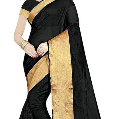 Trendy Petite Cotton Silk Black Sarees