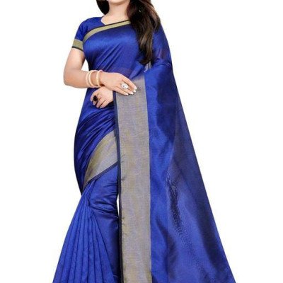 Trendy Petite Cotton Silk Blue Sarees