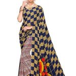 Aishani Fashionable Multi Check Sarees