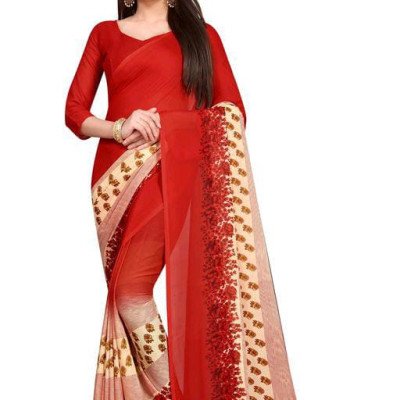 Kashvi Petite Georgette Maroon Printed Sarees