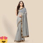 Banita Attractive Grey Cotton Sarees