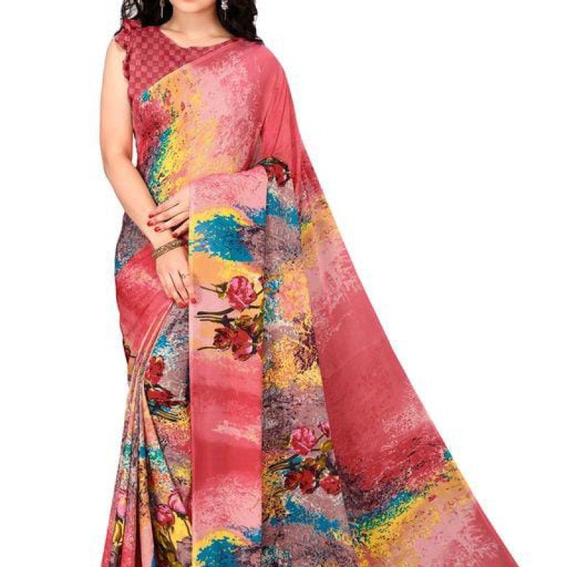 Jivika Refined Georgette Multi Printed Sarees