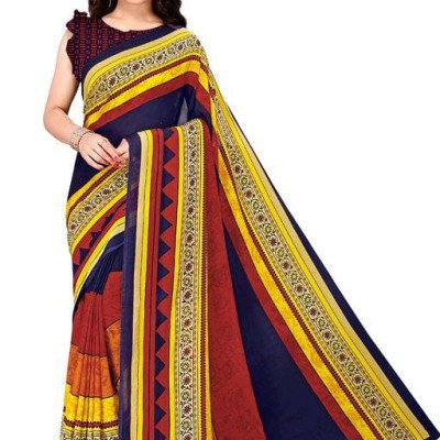 Jivika Multi Printed Georgette Sarees