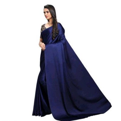 Chitrarekha Superior Navy Satin Sarees