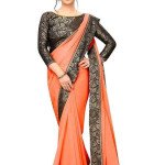 Kashvi Drishya Orange Georgette Sarees