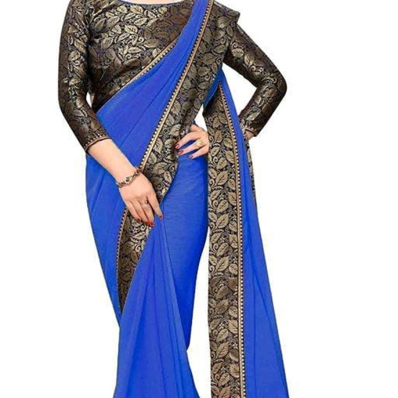 Kashvi Drishya Georgette Blue Sarees