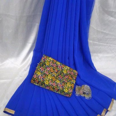 Alisha Fabulous Blue Georgette Printed Sarees