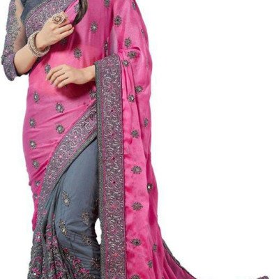 Myra Attractive Georgette Embroidered Sarees