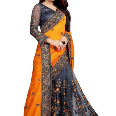 Myra Attractive Multi Georgette Embroidered Sarees