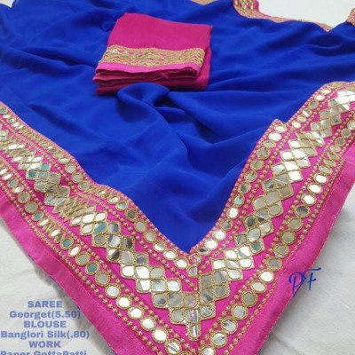 Myra Blue Attractive Women Sarees