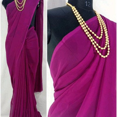 Chitrarekha Purple Georgette & Silk Sarees