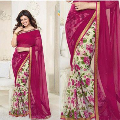 Banita Classy Multi Floral Printed Sarees