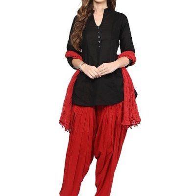 Elegant Women Short Kurta Patiala Salwar With Dupatta