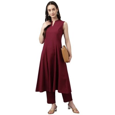 Stylish Women's Maroon Rayon A