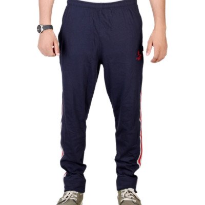 Seasons Navy Cotton Track Pant